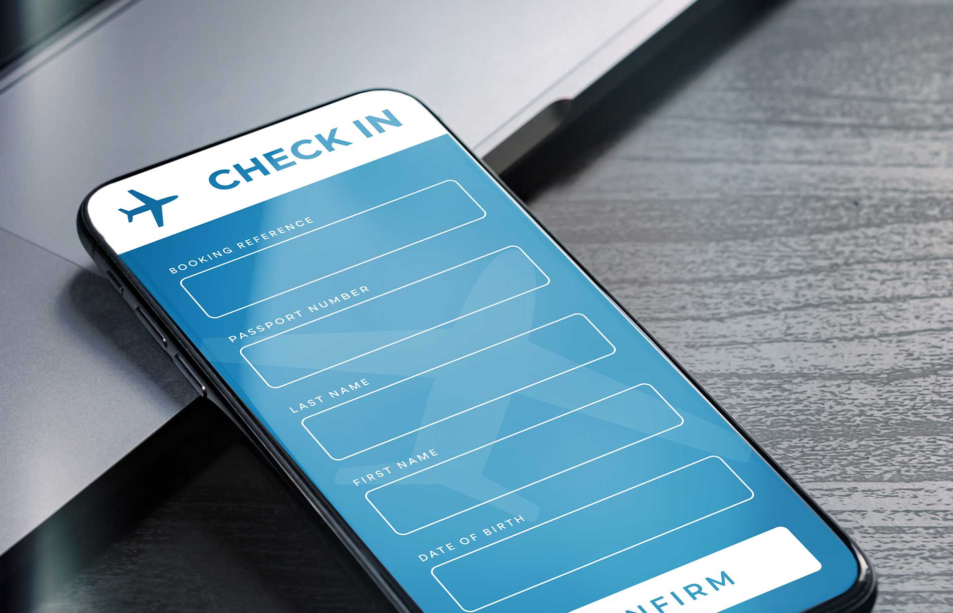 Online check-in for a flight